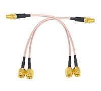 Cpolebev WiFi Antenna Coaxial Cable SMA Female To Y-Type 2XSMA Male Straight Splitter Combiner Extension Pigtail Cable RG316