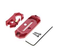 Cpolebev Winch Control Mount Plate Metal Winch Hook Recovery Tool Suitable for RC Crawler Car Axail SCX10 TRX4 Replacement Parts Red