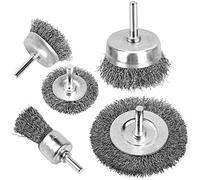 Cpolebev Wire Brush for Drill, Wire Wheel Brush Cup Set, Stripping and Drill Attachment