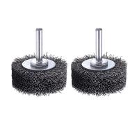 Cpolebev Wire Wheel Brush for Drill Attachment, 2 Inch Removal Paint Rust 0.0118 Inch Carbon Steel Wire 1/4 Inch Shank 20000RPM 2PCS