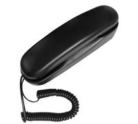 Cpolebev Wired Wall Phone, Hotel Small Phone, Suitable for Home/Bathroom/School/Office Fixed Wall Phone, Black Easy Install