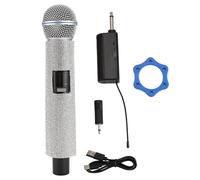 Cpolebev Wireless Handheld Dynamic Microphone Karaoke Mic with Rechargeable Receiver for Wedding Speech Church Club 1 Microphone