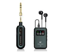 Cpolebev Wireless in-Ear Monitor System 2.4Ghz Wireless IEM System with Transmitter Receiver for Music Studio Live Broadcast