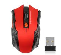 Cpolebev Wireless Mouse 2.4GHz Optical Mice with USB Receiver Gamer 1600DPI Mouse for Computer Laptop Parts Red