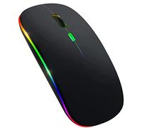 Cpolebev Wireless Mouse Bluetooth 5.1 Rechargeable LED Silent Mouse USB Optical Ergonomic Gaming 2.4G Wireless Backlite
