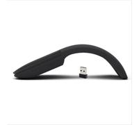 Cpolebev Wireless Mouse Foldable Arc Touch Mause Ultra-Thin Mute Office for PC Laptop Black