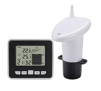 Cpolebev Wireless Ultrasonic Water Tank Liquid Level Meter Water Level Time Display Low Battery Indicator + Temperature Sensor
