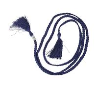 Cpolebev Woven tassel belt knot decorated waist chain waist rope Navy Blue