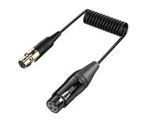 Cpolebev XLR 3Pin Female to Mini XLR 4Pin Female Amplifier Audio Mixer Mini Microphone Camera Audio Cable