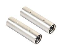 Cpolebev XLR Male to Male Adapter, XLR 3 Pin Male to 3 Pin Male Connector Coupler, Microphone Line Adapter -2 Pack