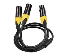 Cpolebev XLR Splitter Cable,3 Pin XLR Female To Dual XLR Male Audio Cable Y Cable Balanced Microphone Splitter Cord Audio Adaptor
