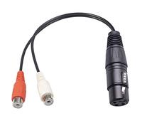 Cpolebev XLR To Dual Cable XLR To Y Splitter Cable 3 Pin XLR Female To Female Amplifier Mixing Plug AV Cable, 0.2M