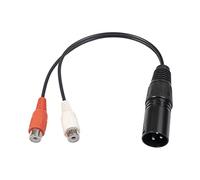 Cpolebev XLR To Y Splitter Cable 3 Pin XLR Male To Female Amplifier Mixing Plug AV Cable XLR To Dual Cable 20Cm