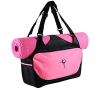 Cpolebev Yoga Bag,Travel Bag,Large Capacity Yoga Mat Backpack,Gym Bag,Yoga Bag,Pink