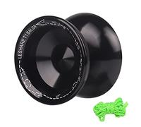 Cpolebev Yoyo Unresponsive Yoyo Competitive Yo-Yo,Alloy Yoyo for Beginners,Easy Practise Tricks,with Strings,Black