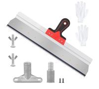 CPORSP Standing Squeegee Large Surface Squeegee 560 mm with Handle Holder and Gloves, Stainless Steel Surface Spatula, Toothed Spatula with Soft Handle, for Compensating Compound Tool