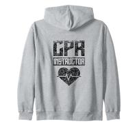 Cpr Instructor Care Emergency Coach First Aid Course Zip Hoodie