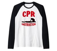 CPR Instructor Emergency Care Coach First Aid Course Raglan Baseball Tee