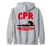 Cpr Instructor Emergency Care Coach First Aid Course Zip Hoodie