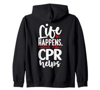 CPR Instructor & Paramedic CPR Trainer For EMT Training Zip Hoodie