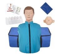 CPR Training Manikin, Durable TPE Resuscitation Practice Dummy with Replaceable Face & 5 Lung Bags, Carry Bag, for Teaching, Professional Training in Schools A