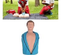 CPR Training Manikin Half Body, Adult Artificial Respiration Model for First Aid Practice, Rubber Cardiopulmonary Resuscitation Simulation Training Mannequin
