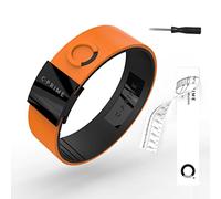 Cprime Sports Balance Bracelet NEO Cold Size, Silica Gel Keep Balance and Motivation Provide Energy for All Sports (Orange Black, 8.4'')