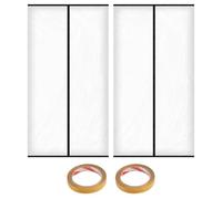 CPROSP Dust Protection Door with Magnetic Closure, 120 x 220 cm, EVA Dust Protection Wall with 2 x Double-Sided Adhesive Tape, Foil Door for Renovation and Conversion, Ideal as a Dust Door