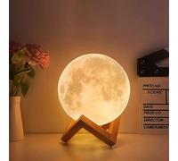 CPROSP Moon Lamp 3D Print, 15 cm, Lunalamp with Remote Control, Moonlight Lamp Dimmable, Moonlight RGB 16 Colour Changing