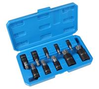 CPROSP Multi-Tooth Socket Set 1/2 inch, 1/4 inch, 3/8 inch M4 M5 M6 M8 M9 M10 M12 M14 M16 M18 Socket Spanner Set with Storage Box, Multi-Tooth Socket for Car Repairs, Mechanics, Pack of 10