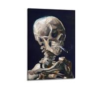 CPSIETBFU Van Gogh Smoking Skull Art Poster Poster Decorative Painting Canvas Wall Posters And Art Picture Print Modern Family Bedroom Decor Posters 08x12inch(20x30cm)