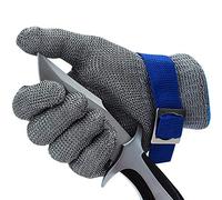 CPTDCL Level 9 Cut Resistant Glove Stainless Steel Mesh Metal Wire Glove Durable Rustproof Butcher Kitchen Cutting Protection (M)