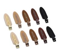 Cptots 10 Pcs Creaseless No Crease No Bend Flat Hair Clips For Styling Non Slip Makeup Clips For Women Salon Hairstyle,Matte Black Brown Beige