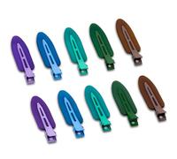 Cptots 10 Pcs Creaseless No Crease No Bend Flat Hair Clips For Styling Non Slip Makeup Clips For Women Salon Hairstyle,Matte Brown Dark Blue Purple Green