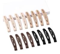 Cptots 16 PCS Snap Hair Clips Metal Barrettes for Women Non Slip Barrettes for Thick and Thin Fine Hair,Matte Black Brown Beige,2.36 x 0.43 Inches.