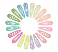 Cptots Small Hair Barrettes For Women No Slips Metal Snap Clips For Thin And Fine Hair,Yellow Pink Blue Green Purple,20 PCS,1.97 x 0.5 Inch.