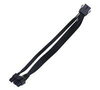 CPU 8Pin Female To 8+4pin Male Power Supply Extension Cable Cord Sleeve Black 24cm/9.5in