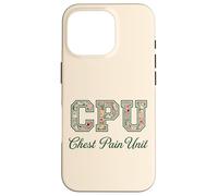 CPU Chest Pain Unit Floral Nurse Appreciation Case for iPhone 16 Pro