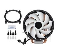 CPU Cooler Double Tower Efficient Mute Heat Conduction Single Fan LED Radiator for CPU for Home Office Computer Chassis