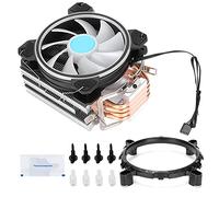CPU Cooler Fast Heat Dissipation Pure Copper Four Heat Pipes Mute RGB Radiator for Desktop Computers ABS Aluminum Brass Black 120mm Fan