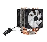 CPU Cooler for Intel LGA 775 1155 1156 1366 2011, Direct Contact Technology Precise Airflow Cooling Fans Low Noise Excellent Heat Dissipation Six Tubes RGB 3pin FanSingle Fan