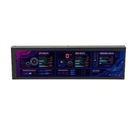 CPU GPU SSD Data Temperature Monitor, 8.8in Touch Display Computer Temp Monitor, with AIDA64, IPS USB C Screen, PC Sensor Panel Display for RP, Win (Black)