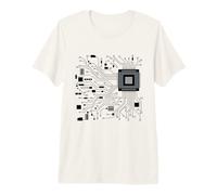 CPU Heart Circuit Board Programmer Tech-Savvy Core Funny Premium T-Shirt