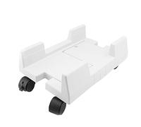 CPU Holder Stand CPU Holder Mobile Desktop PC Tower Floor Stand, Universal PC Case Holder Cart PC Mainframe Bracket with Rolling Caster Wheels PC Tower Stand (Color : Blanc)