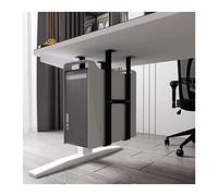 CPU Holder Stand CPU Holder Under Desk Mount, Steel Adjustable PC Tower Stand Heavy Duty PC Case Holder Width Adjust from 5.4" to 9.8" Height Less than 19.6" PC Tower Stand (Color : Black)