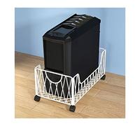 CPU Holder Stand Mobile CPU Stand Holder, Metal PC Tower Stand Cart, Floor PC Stand CPU Holder with 4 Caster Wheels Under Desk, for Home Office PC Tower Stand (Color : Blanc)