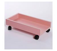 CPU Holder Stand PC Mainframe Bracket， Mobile PC Tower Stand with Wheels, CPU Stand Cart with Protective Sides with 4 Caster Wheels Under Desk PC Tower Stand (Color : Roze)