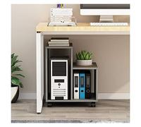 CPU Holder Stand Wooden CPU Holder Storage Rack under the Desk Desktop CPU Case Rolling Stand Removable PC Host Floor Stand with 4 Caster Wheels PC Tower Stand (Color : Gris)