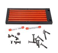 CPU Liquid Cooler Water Cooling Radiator, High Performance PC Water Cooling System, Multiple Copper Pipes for Enhanced Heat Dissipation, Black and Yellow Aluminum Alloy Radiator wi (240mm)