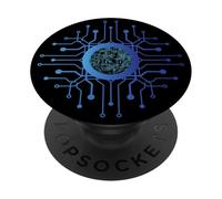 CPU PC Sci-fi Movie Geeks Tees Circuit Board Computing PopSockets Adhesive PopGrip